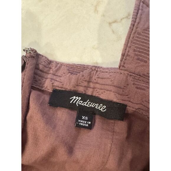 Madewell Quilted Puff-Sleeve Fun Flirty Romantic Mini Boho Dress Purple XS - Picture 7 of 7